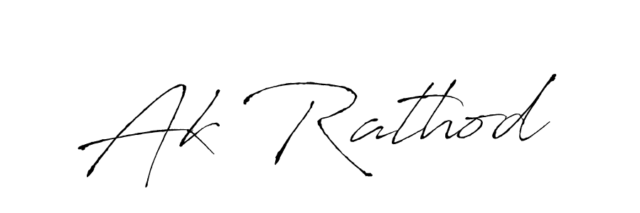 Design your own signature with our free online signature maker. With this signature software, you can create a handwritten (Antro_Vectra) signature for name Ak Rathod. Ak Rathod signature style 6 images and pictures png