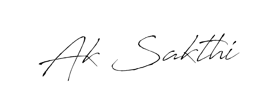 How to make Ak Sakthi signature? Antro_Vectra is a professional autograph style. Create handwritten signature for Ak Sakthi name. Ak Sakthi signature style 6 images and pictures png