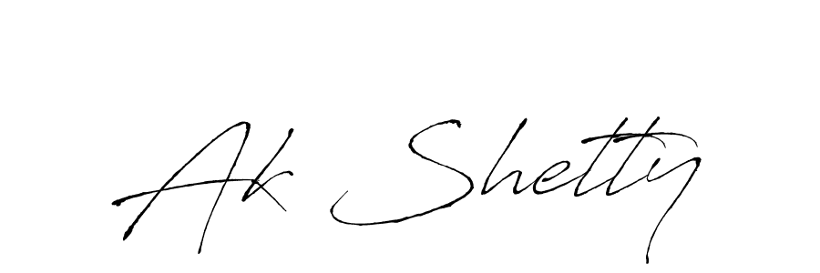 The best way (Antro_Vectra) to make a short signature is to pick only two or three words in your name. The name Ak Shetty include a total of six letters. For converting this name. Ak Shetty signature style 6 images and pictures png