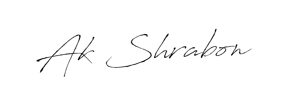 Similarly Antro_Vectra is the best handwritten signature design. Signature creator online .You can use it as an online autograph creator for name Ak Shrabon. Ak Shrabon signature style 6 images and pictures png