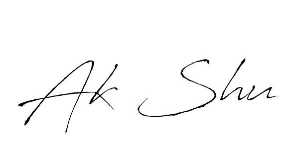 Antro_Vectra is a professional signature style that is perfect for those who want to add a touch of class to their signature. It is also a great choice for those who want to make their signature more unique. Get Ak Shu name to fancy signature for free. Ak Shu signature style 6 images and pictures png