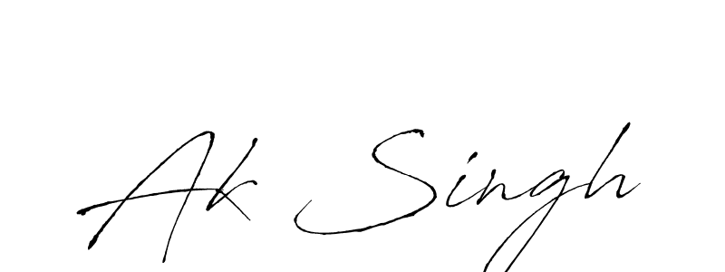 Ak Singh stylish signature style. Best Handwritten Sign (Antro_Vectra) for my name. Handwritten Signature Collection Ideas for my name Ak Singh. Ak Singh signature style 6 images and pictures png