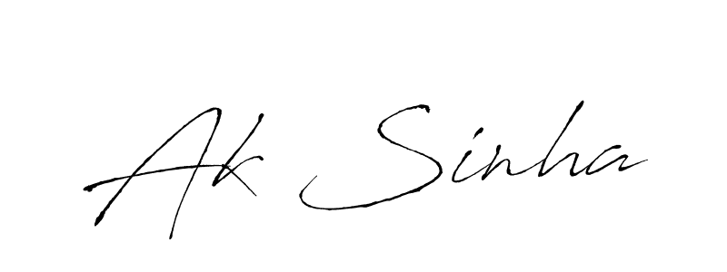 Ak Sinha stylish signature style. Best Handwritten Sign (Antro_Vectra) for my name. Handwritten Signature Collection Ideas for my name Ak Sinha. Ak Sinha signature style 6 images and pictures png