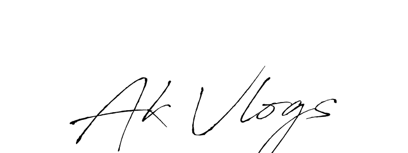 This is the best signature style for the Ak Vlogs name. Also you like these signature font (Antro_Vectra). Mix name signature. Ak Vlogs signature style 6 images and pictures png