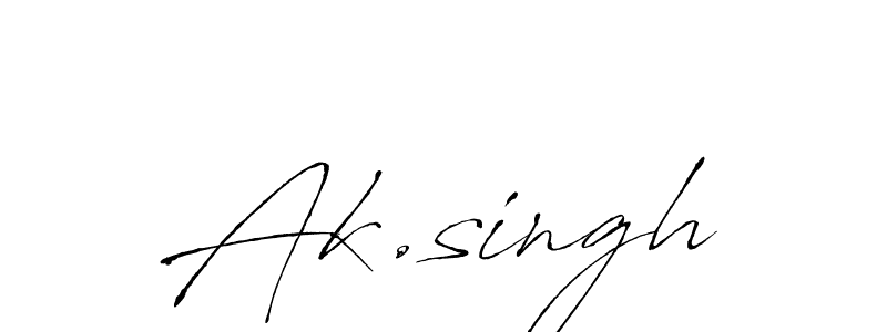 Create a beautiful signature design for name Ak.singh. With this signature (Antro_Vectra) fonts, you can make a handwritten signature for free. Ak.singh signature style 6 images and pictures png