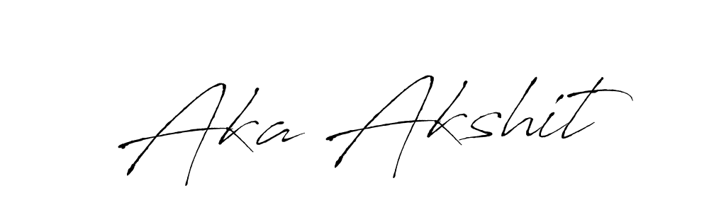 Aka Akshit stylish signature style. Best Handwritten Sign (Antro_Vectra) for my name. Handwritten Signature Collection Ideas for my name Aka Akshit. Aka Akshit signature style 6 images and pictures png