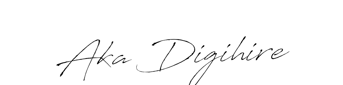 Make a beautiful signature design for name Aka Digihire. With this signature (Antro_Vectra) style, you can create a handwritten signature for free. Aka Digihire signature style 6 images and pictures png