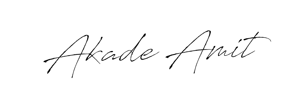 How to make Akade Amit name signature. Use Antro_Vectra style for creating short signs online. This is the latest handwritten sign. Akade Amit signature style 6 images and pictures png