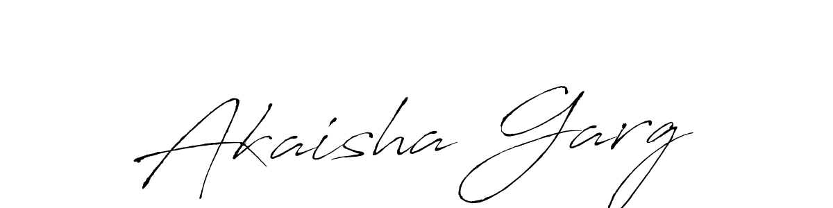 Design your own signature with our free online signature maker. With this signature software, you can create a handwritten (Antro_Vectra) signature for name Akaisha Garg. Akaisha Garg signature style 6 images and pictures png