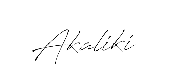 Use a signature maker to create a handwritten signature online. With this signature software, you can design (Antro_Vectra) your own signature for name Akaliki. Akaliki signature style 6 images and pictures png