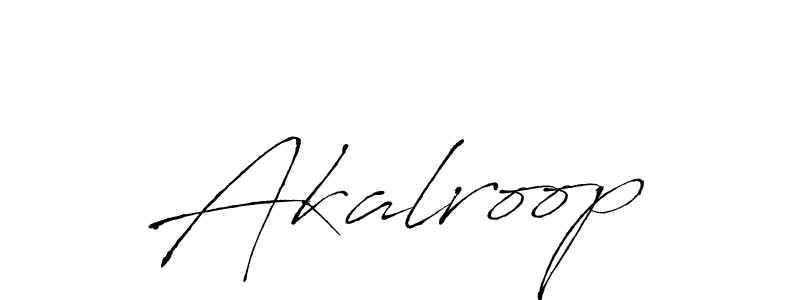 How to make Akalroop name signature. Use Antro_Vectra style for creating short signs online. This is the latest handwritten sign. Akalroop signature style 6 images and pictures png