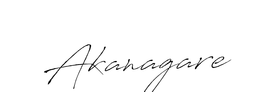 Make a beautiful signature design for name Akanagare. With this signature (Antro_Vectra) style, you can create a handwritten signature for free. Akanagare signature style 6 images and pictures png