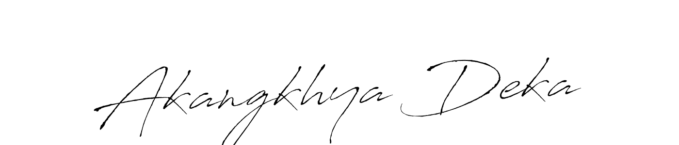 Create a beautiful signature design for name Akangkhya Deka. With this signature (Antro_Vectra) fonts, you can make a handwritten signature for free. Akangkhya Deka signature style 6 images and pictures png