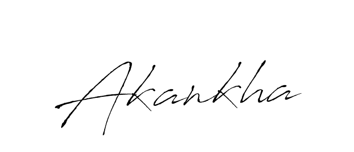 Create a beautiful signature design for name Akankha. With this signature (Antro_Vectra) fonts, you can make a handwritten signature for free. Akankha signature style 6 images and pictures png