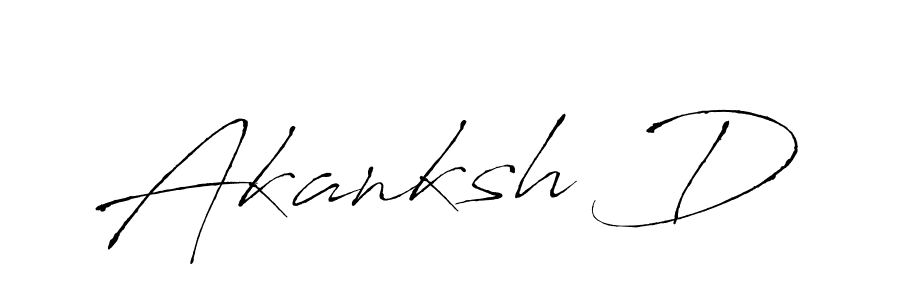 It looks lik you need a new signature style for name Akanksh D. Design unique handwritten (Antro_Vectra) signature with our free signature maker in just a few clicks. Akanksh D signature style 6 images and pictures png