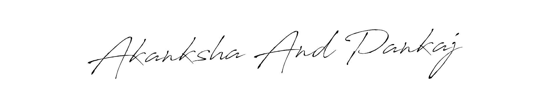 Create a beautiful signature design for name Akanksha And Pankaj. With this signature (Antro_Vectra) fonts, you can make a handwritten signature for free. Akanksha And Pankaj signature style 6 images and pictures png