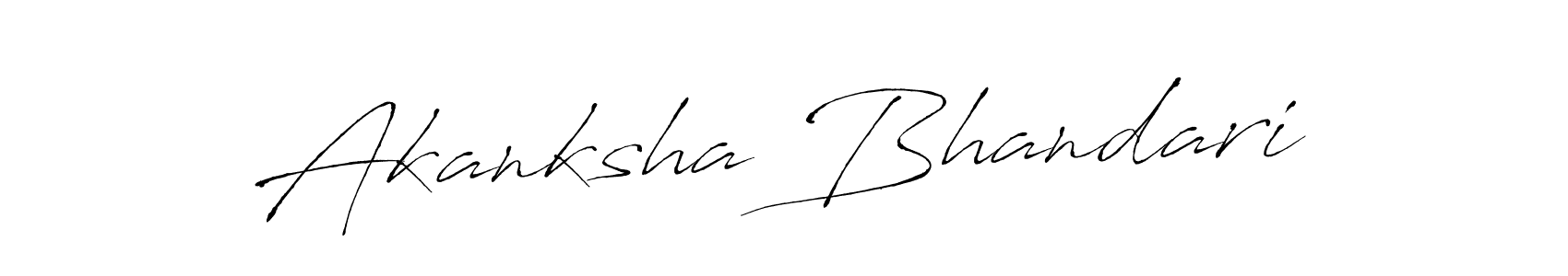 Make a beautiful signature design for name Akanksha Bhandari. With this signature (Antro_Vectra) style, you can create a handwritten signature for free. Akanksha Bhandari signature style 6 images and pictures png