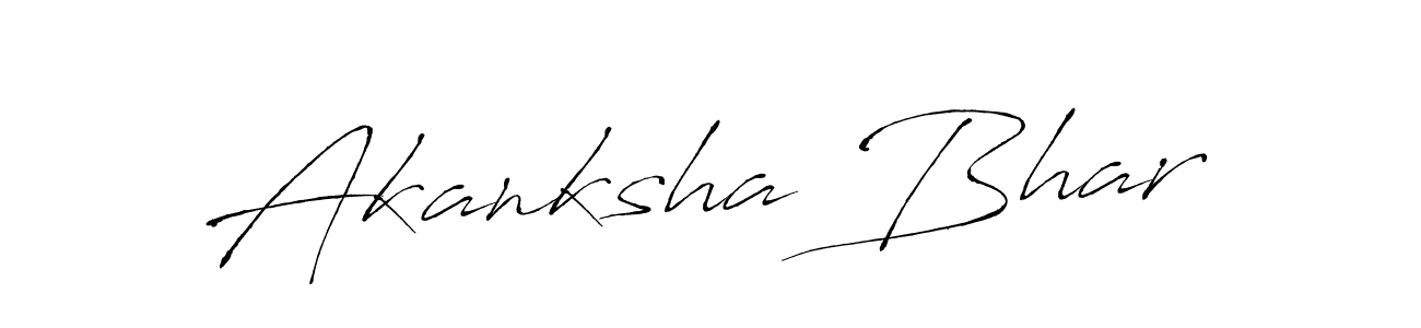 Also we have Akanksha Bhar name is the best signature style. Create professional handwritten signature collection using Antro_Vectra autograph style. Akanksha Bhar signature style 6 images and pictures png