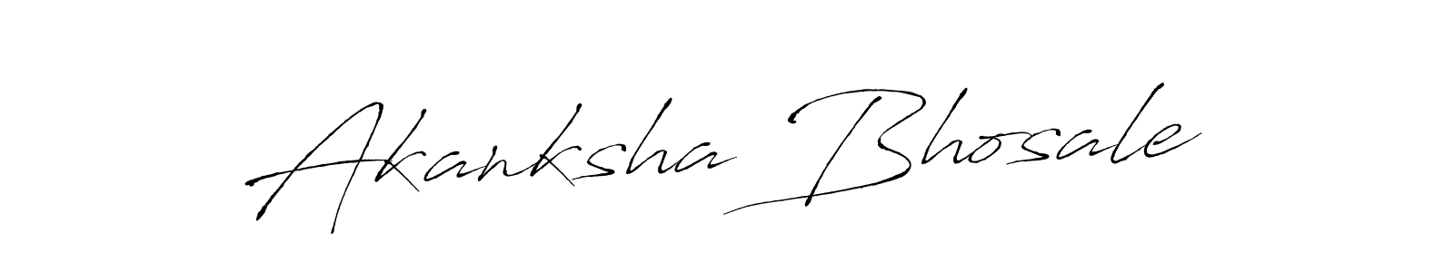 Make a beautiful signature design for name Akanksha Bhosale. With this signature (Antro_Vectra) style, you can create a handwritten signature for free. Akanksha Bhosale signature style 6 images and pictures png