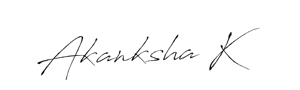 Here are the top 10 professional signature styles for the name Akanksha K. These are the best autograph styles you can use for your name. Akanksha K signature style 6 images and pictures png