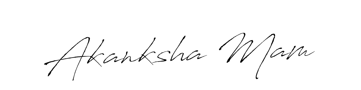 Akanksha Mam stylish signature style. Best Handwritten Sign (Antro_Vectra) for my name. Handwritten Signature Collection Ideas for my name Akanksha Mam. Akanksha Mam signature style 6 images and pictures png