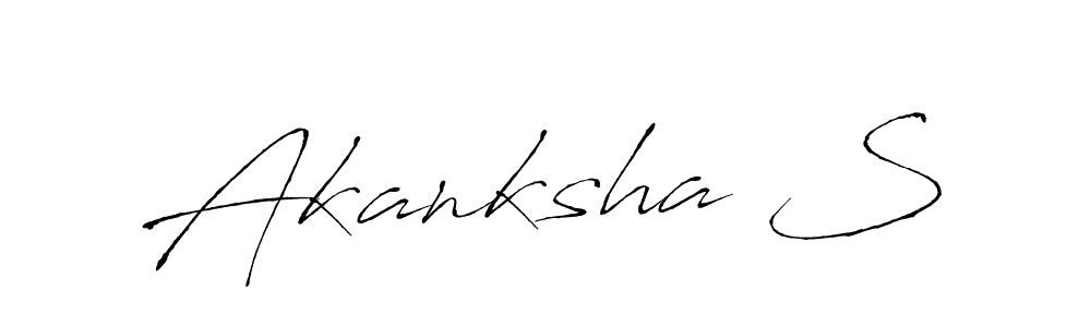 This is the best signature style for the Akanksha S name. Also you like these signature font (Antro_Vectra). Mix name signature. Akanksha S signature style 6 images and pictures png