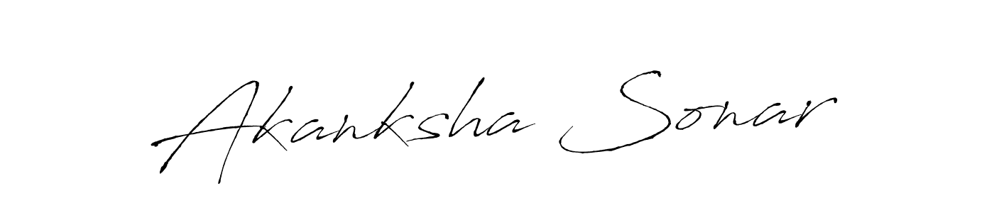 Make a beautiful signature design for name Akanksha Sonar. With this signature (Antro_Vectra) style, you can create a handwritten signature for free. Akanksha Sonar signature style 6 images and pictures png