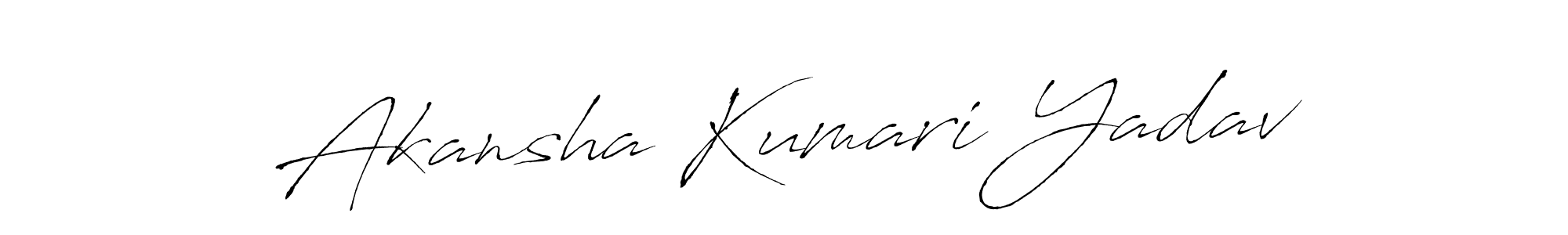 Create a beautiful signature design for name Akansha Kumari Yadav. With this signature (Antro_Vectra) fonts, you can make a handwritten signature for free. Akansha Kumari Yadav signature style 6 images and pictures png