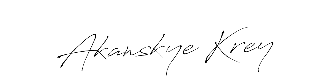 Make a beautiful signature design for name Akanskye Krey. Use this online signature maker to create a handwritten signature for free. Akanskye Krey signature style 6 images and pictures png