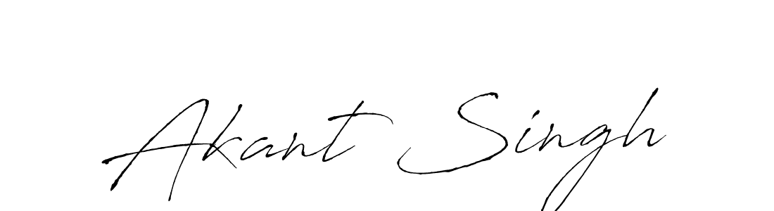 How to make Akant Singh name signature. Use Antro_Vectra style for creating short signs online. This is the latest handwritten sign. Akant Singh signature style 6 images and pictures png