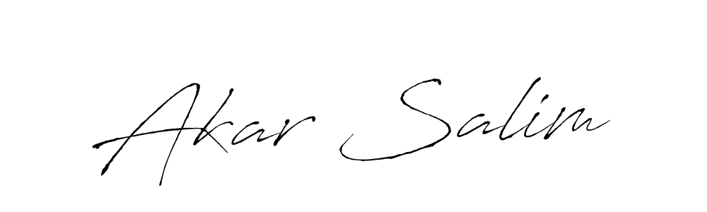 How to make Akar Salim signature? Antro_Vectra is a professional autograph style. Create handwritten signature for Akar Salim name. Akar Salim signature style 6 images and pictures png