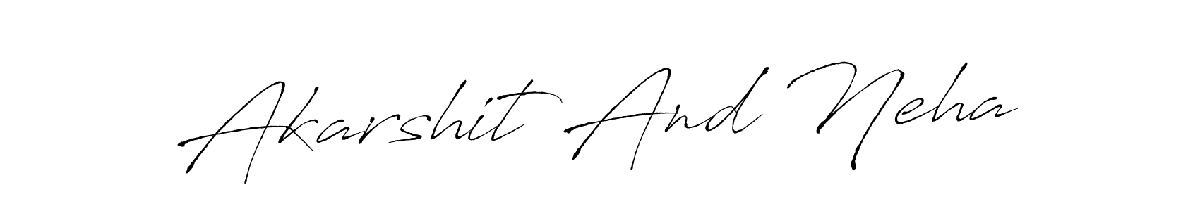 Also You can easily find your signature by using the search form. We will create Akarshit And Neha name handwritten signature images for you free of cost using Antro_Vectra sign style. Akarshit And Neha signature style 6 images and pictures png