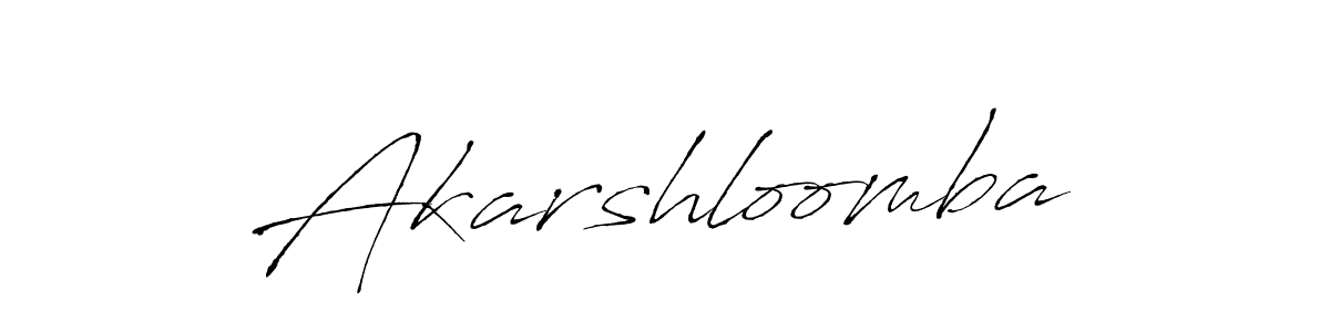 Make a beautiful signature design for name Akarshloomba. With this signature (Antro_Vectra) style, you can create a handwritten signature for free. Akarshloomba signature style 6 images and pictures png