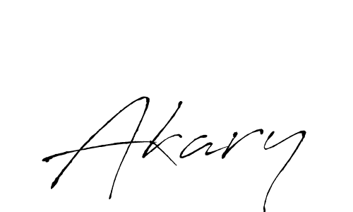 Use a signature maker to create a handwritten signature online. With this signature software, you can design (Antro_Vectra) your own signature for name Akary. Akary signature style 6 images and pictures png