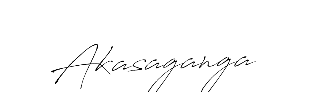 Akasaganga stylish signature style. Best Handwritten Sign (Antro_Vectra) for my name. Handwritten Signature Collection Ideas for my name Akasaganga. Akasaganga signature style 6 images and pictures png