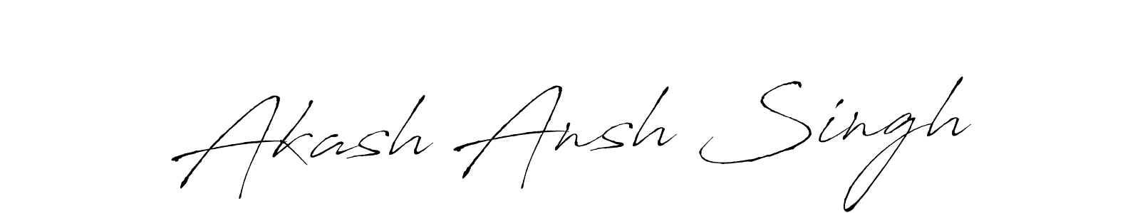 Akash Ansh Singh stylish signature style. Best Handwritten Sign (Antro_Vectra) for my name. Handwritten Signature Collection Ideas for my name Akash Ansh Singh. Akash Ansh Singh signature style 6 images and pictures png