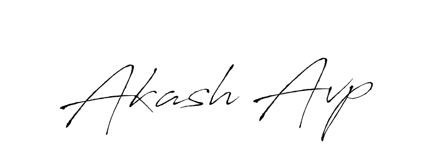 Make a beautiful signature design for name Akash Avp. With this signature (Antro_Vectra) style, you can create a handwritten signature for free. Akash Avp signature style 6 images and pictures png