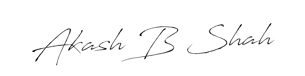 Design your own signature with our free online signature maker. With this signature software, you can create a handwritten (Antro_Vectra) signature for name Akash B Shah. Akash B Shah signature style 6 images and pictures png