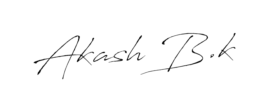 How to make Akash B.k signature? Antro_Vectra is a professional autograph style. Create handwritten signature for Akash B.k name. Akash B.k signature style 6 images and pictures png