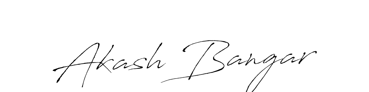 Design your own signature with our free online signature maker. With this signature software, you can create a handwritten (Antro_Vectra) signature for name Akash Bangar. Akash Bangar signature style 6 images and pictures png