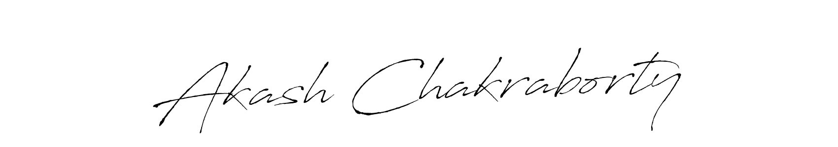 Create a beautiful signature design for name Akash Chakraborty. With this signature (Antro_Vectra) fonts, you can make a handwritten signature for free. Akash Chakraborty signature style 6 images and pictures png
