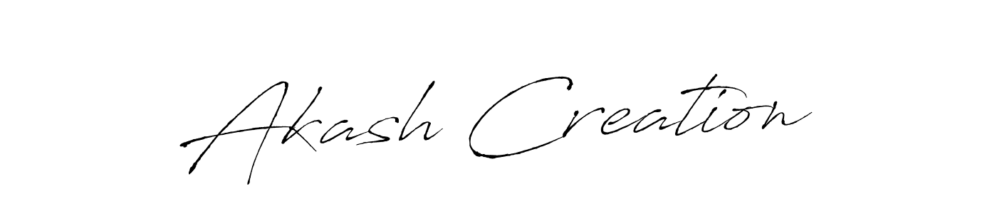 The best way (Antro_Vectra) to make a short signature is to pick only two or three words in your name. The name Akash Creation include a total of six letters. For converting this name. Akash Creation signature style 6 images and pictures png