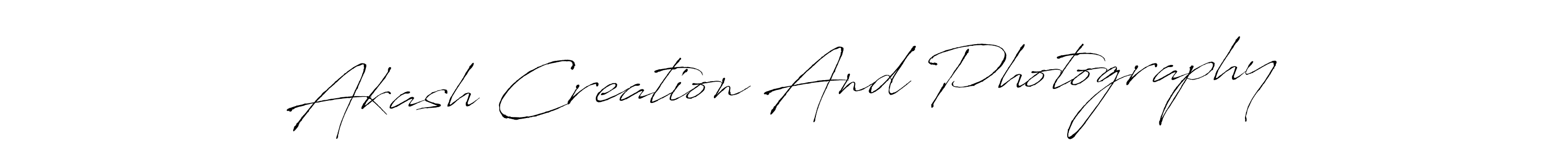 Use a signature maker to create a handwritten signature online. With this signature software, you can design (Antro_Vectra) your own signature for name Akash Creation And Photography. Akash Creation And Photography signature style 6 images and pictures png