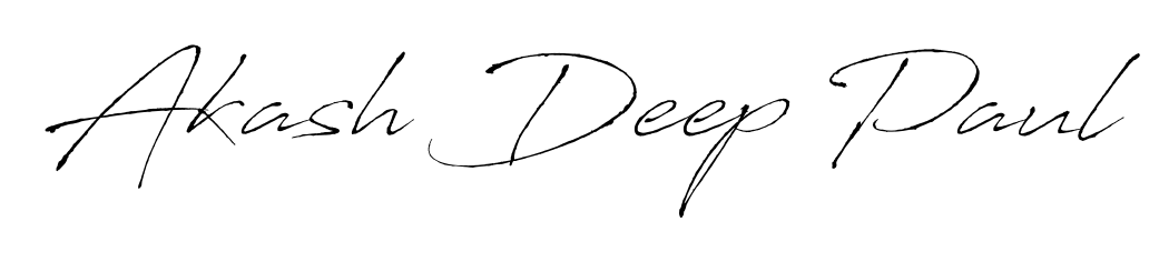 Upgrade your professional image with Akash Deep Paul signature created with Antro_Vectra font. Fast, free, and watermark-free download. Akash Deep Paul signature style 6 images and pictures png