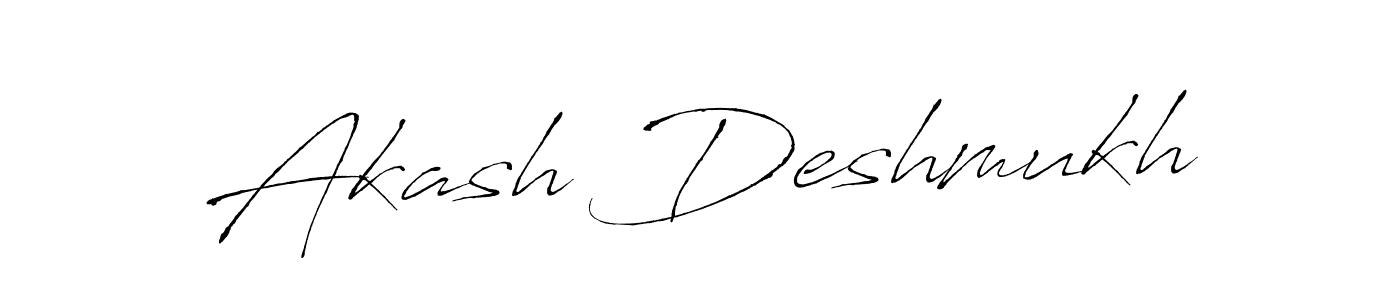 How to make Akash Deshmukh name signature. Use Antro_Vectra style for creating short signs online. This is the latest handwritten sign. Akash Deshmukh signature style 6 images and pictures png