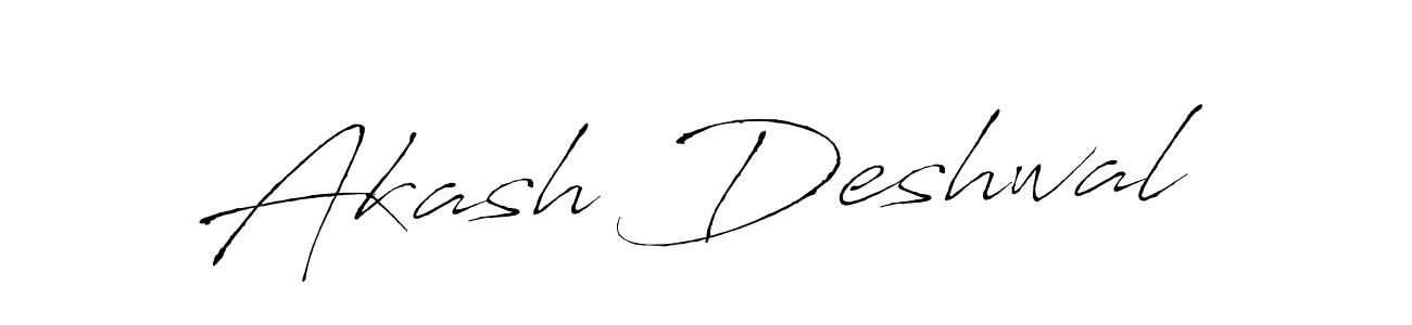 Create a beautiful signature design for name Akash Deshwal. With this signature (Antro_Vectra) fonts, you can make a handwritten signature for free. Akash Deshwal signature style 6 images and pictures png