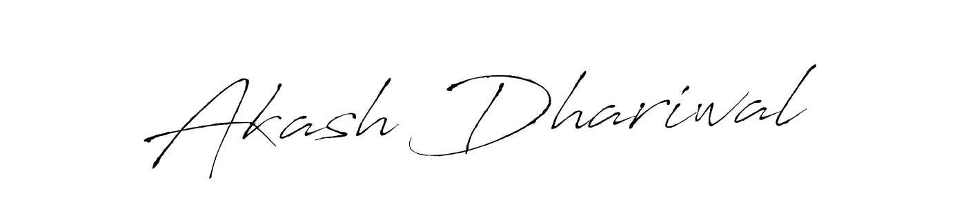 Design your own signature with our free online signature maker. With this signature software, you can create a handwritten (Antro_Vectra) signature for name Akash Dhariwal. Akash Dhariwal signature style 6 images and pictures png