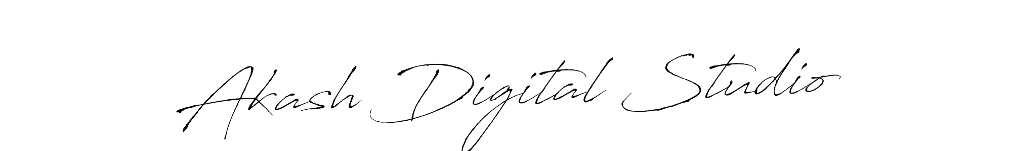 Create a beautiful signature design for name Akash Digital Studio. With this signature (Antro_Vectra) fonts, you can make a handwritten signature for free. Akash Digital Studio signature style 6 images and pictures png