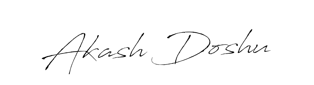 Antro_Vectra is a professional signature style that is perfect for those who want to add a touch of class to their signature. It is also a great choice for those who want to make their signature more unique. Get Akash Doshu name to fancy signature for free. Akash Doshu signature style 6 images and pictures png