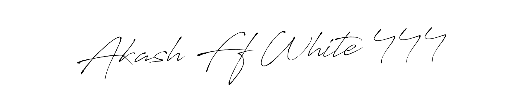 Design your own signature with our free online signature maker. With this signature software, you can create a handwritten (Antro_Vectra) signature for name Akash Ff White 444. Akash Ff White 444 signature style 6 images and pictures png